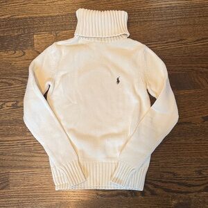 Ralph Lauren Sport Ivory Turtleneck Sweater 100% cotton. XS